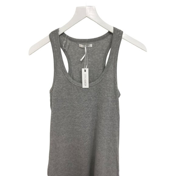 Stitchdrop Heather Grey Racerback Ribbed Midi Dress - Picture 2 of 3